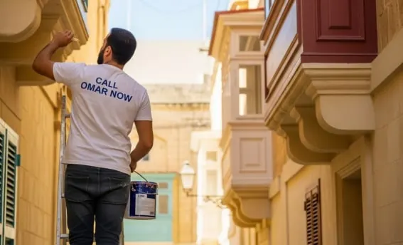 Exterior painting and wall finishing in Malta