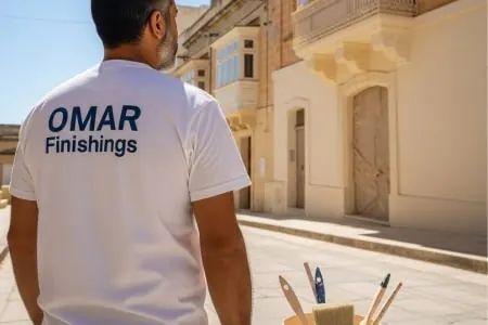 Home plastering by Omar Finishings in Malta.